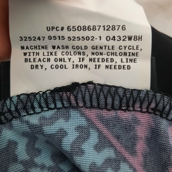 I. N. Studio Maxi Skirt Black Burgundy Teal Chevron Geometric Pattern Stretch L - Picture 6 of 8